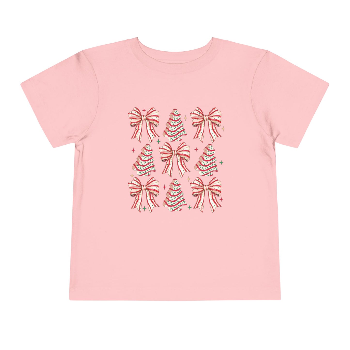 Toddler Tee Christmas Tree Cakes and Bows