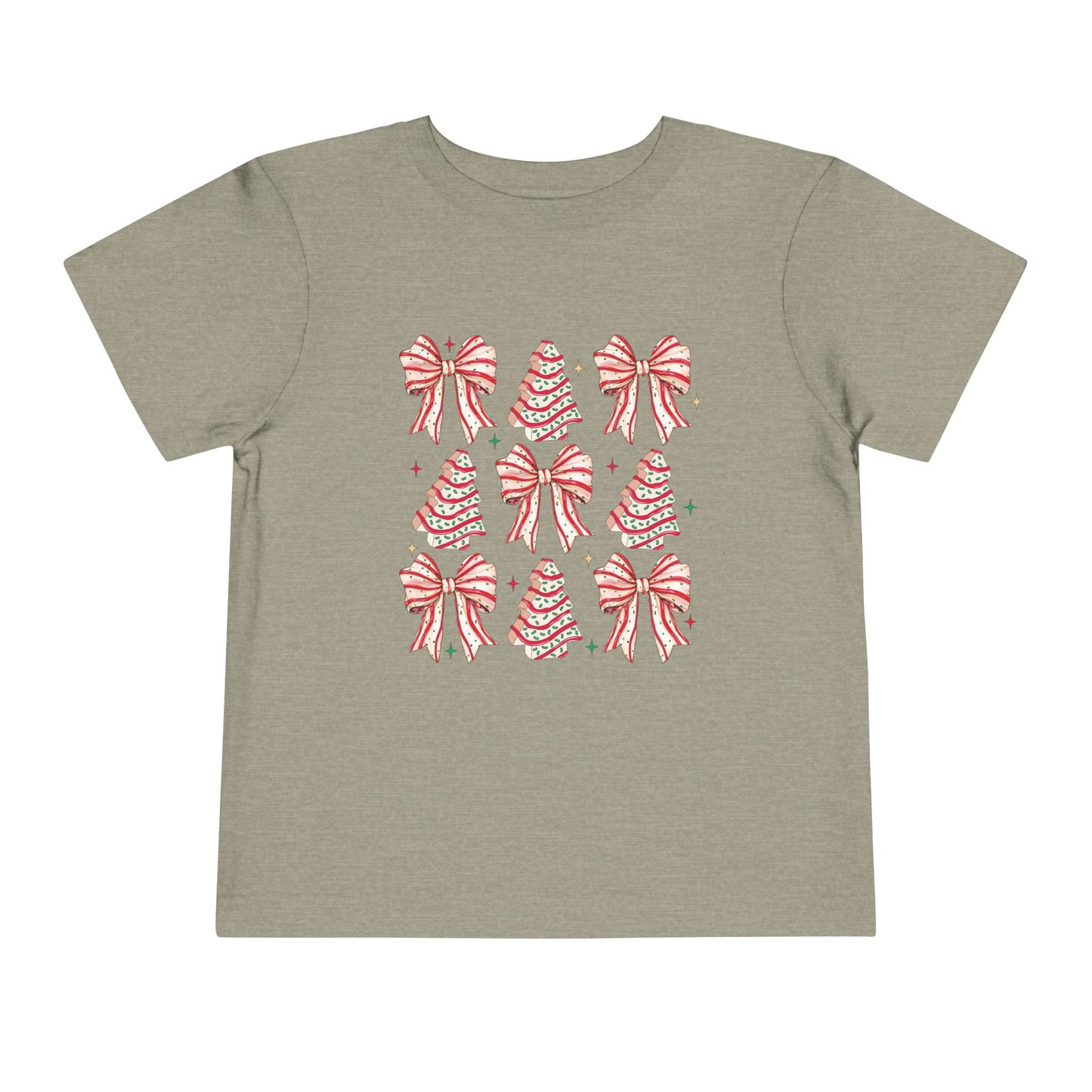 Toddler Tee Christmas Tree Cakes and Bows