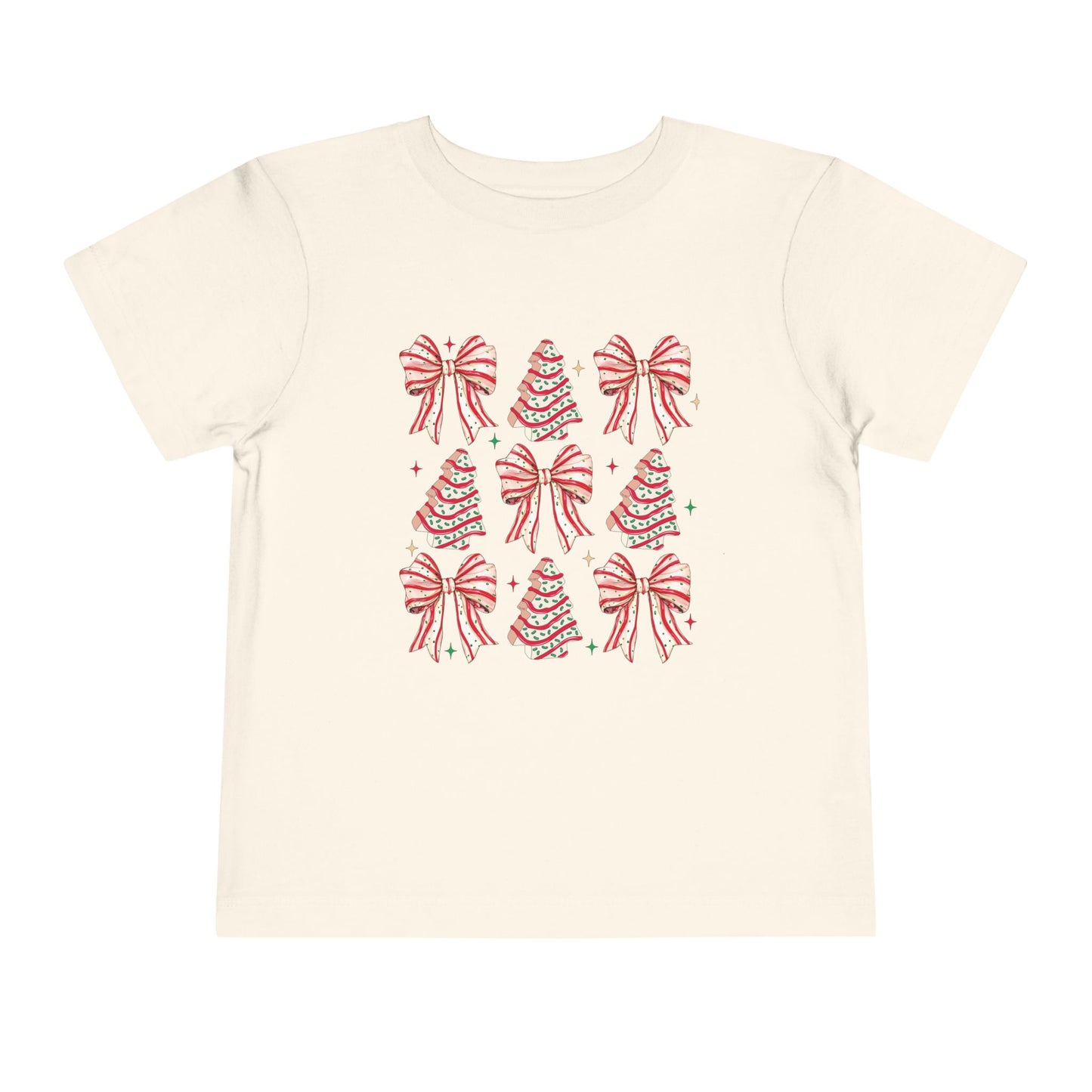 Toddler Tee Christmas Tree Cakes and Bows