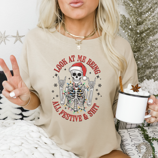 Festive Skeleton Tee